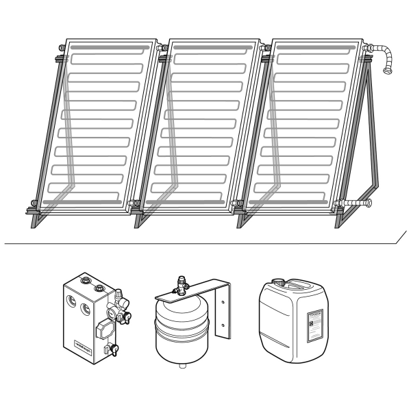 Bild von Paket Flachdach vertikal 3x1 FV 45° F2