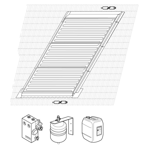 Bild von Paket Indach horizontal 1x3 IH F1