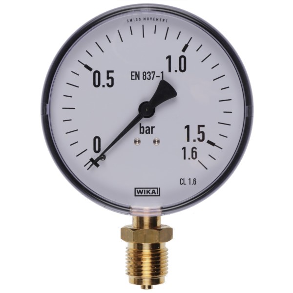 Bild von Manometer 0-1,6 bar RF 100 G 1/2 B