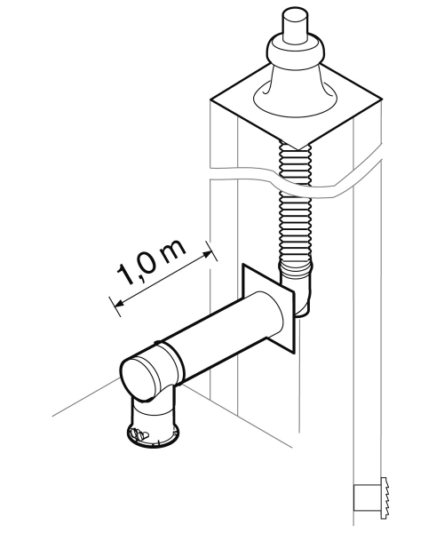Alu-Flex-Rohr SCHWARZ 1,5 m, DN 50, 60, 67, 80, 100, 125 oder 150
