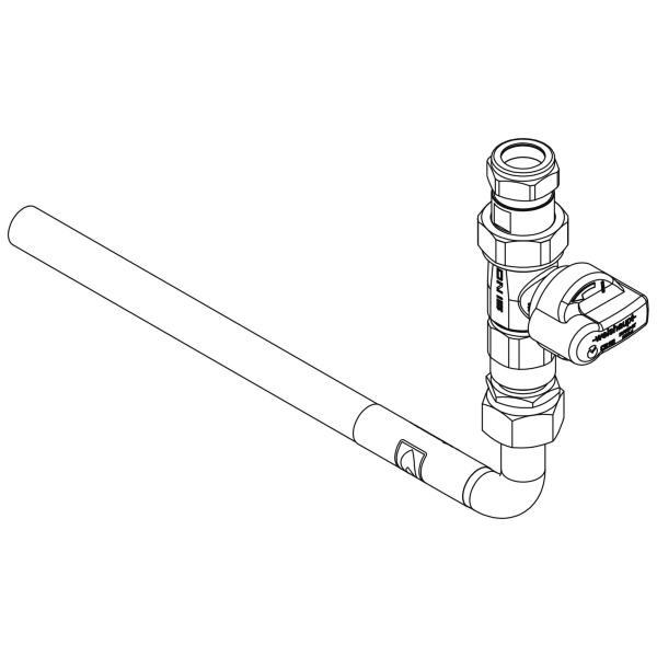 Bild von Gas-Durchgangshahn-Set WTC-GW 25-B K-35P