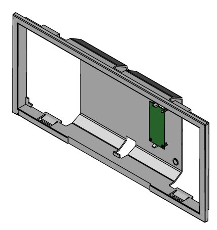 Bild von Bedienrahmen mit I2C Platine und Leitung