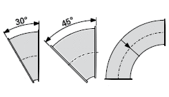 Bild von Rohrbogen 45° mit Bördelrand