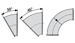 Bild von Rohrbogen 90° DN100 mit Bördelrand