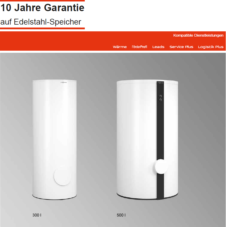 Bild für Kategorie Vitocell 300-B INOX 300/500 L