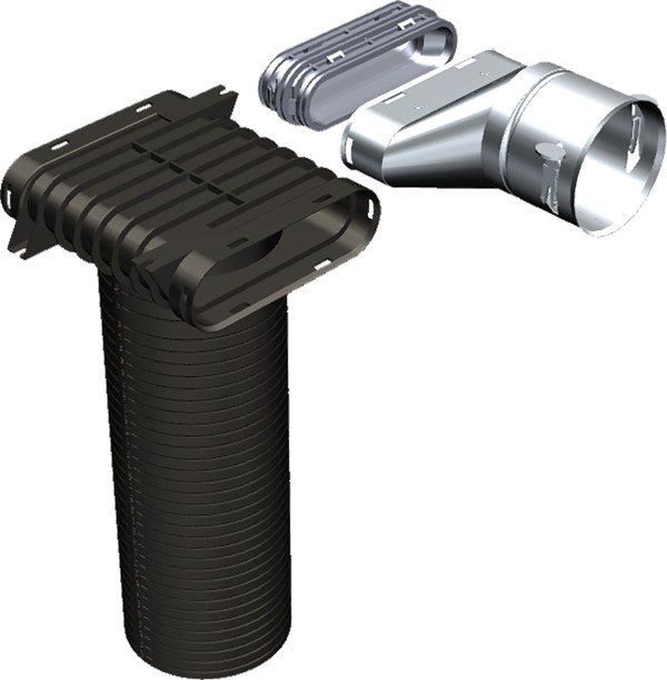 Bild von Luftdurchlass DN 125 R90