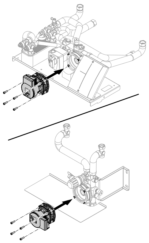 Bild von Pumpenmotor W-HE SC mit Flansch