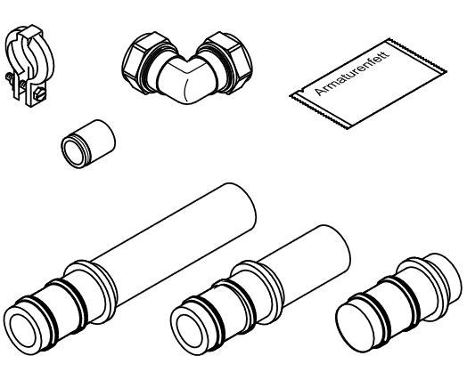 Bild von Anschluss-Set einreihig - Aufdach