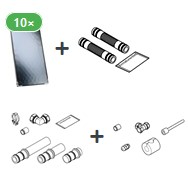 Bild von Kollektorpaket mit 10x Vitosol 100-FM 25 m²