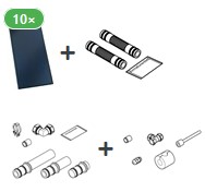 Bild von Kollektorpaket mit 10x Vitosol 200-FM 25 m²