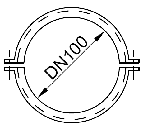 Bild von Spannring mit Dichtung DN 100