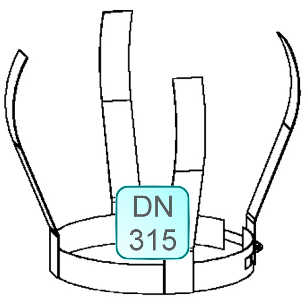 Bild von Abstandhalter DN315
