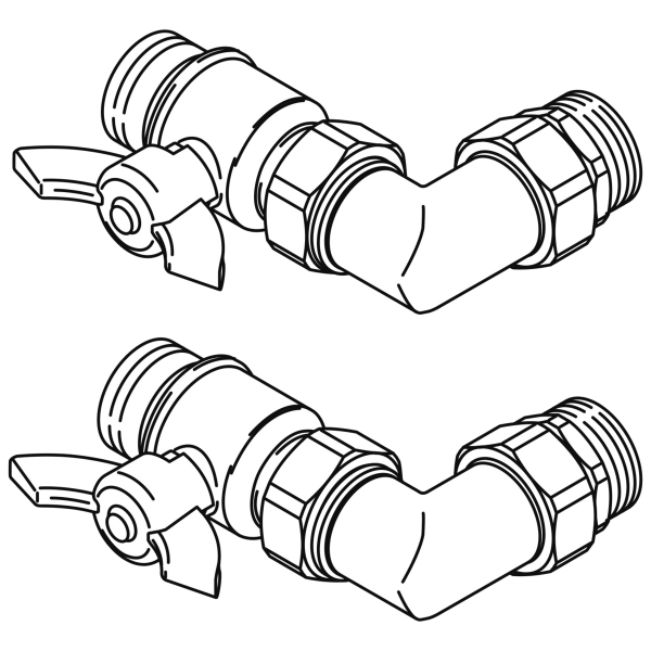 Bild von Eckkugelhahnset für WES Eco