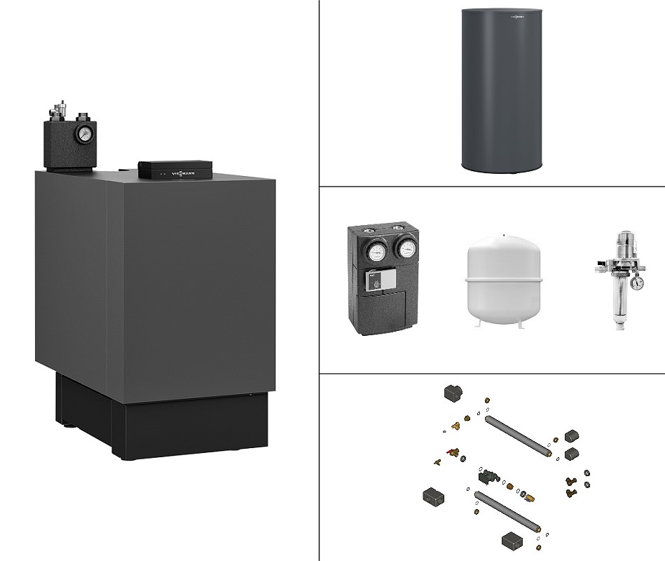 Bild von Paket Vitoladens 300-C 24kW 2-stufig mit Vitocell 100-V CVAA 200 Liter