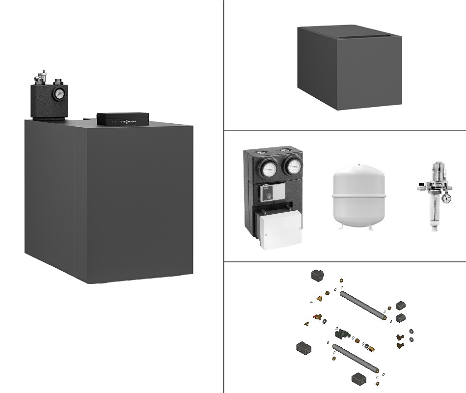 Bild von Paket Vitoladens 300-C 29kW modulierend, Mischer, Vitocell 100-H CHAA 160 Liter