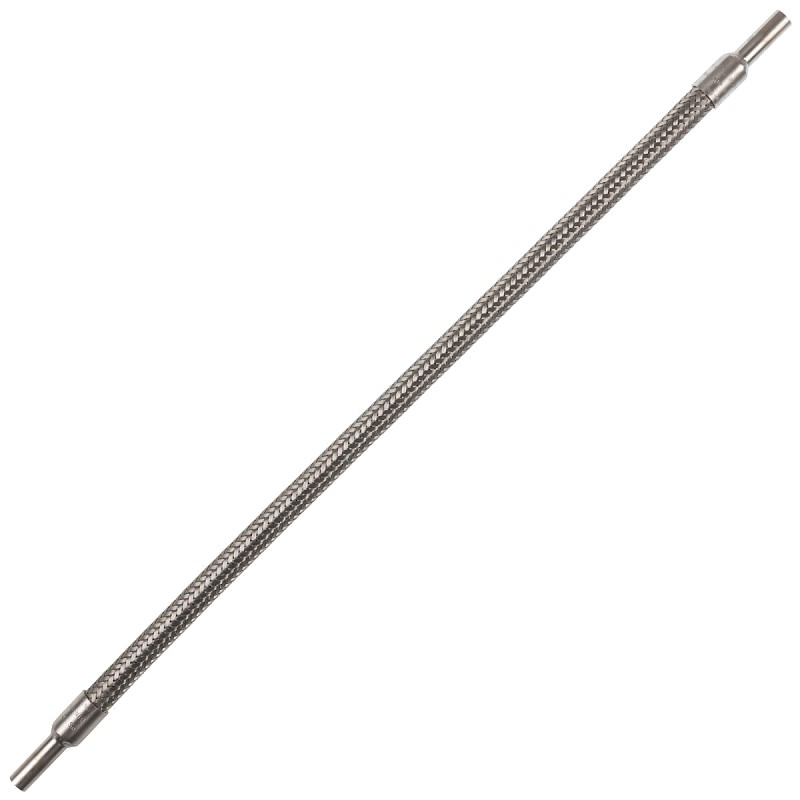 Bild von Druckschlauch DN 8 x 500 mm Edelstahl beidseitig Rohrstutzen 10 x 30