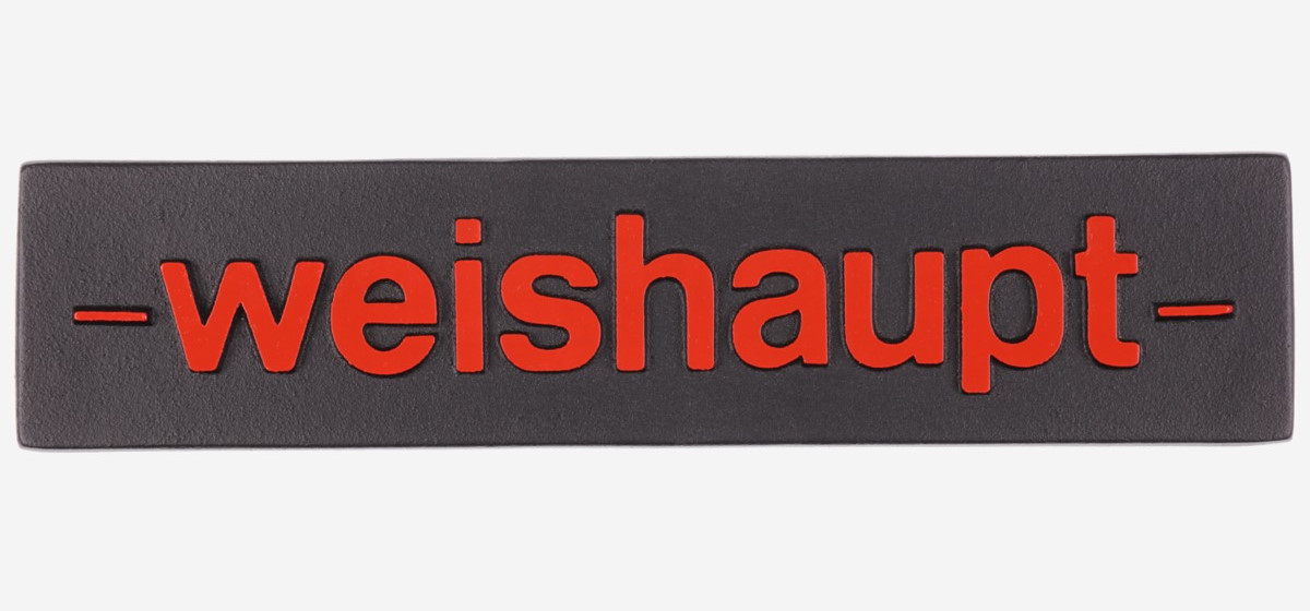 Bild von Firmenschild -Weishaupt- 68 x 295 mm