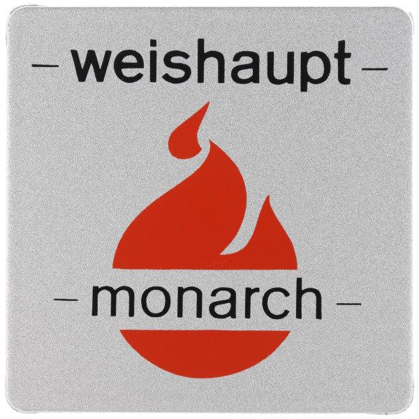 Bild von Firmenschild 74 x 74 weishaupt Monarch Noryl GFN 1