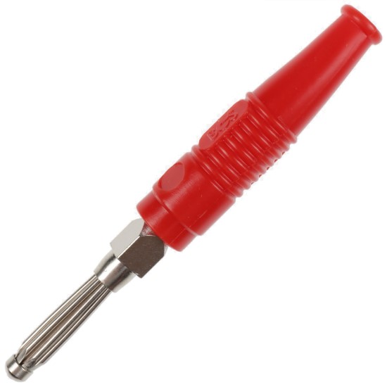 Bild von Stecker 4mm rot mit Schraubanschluss