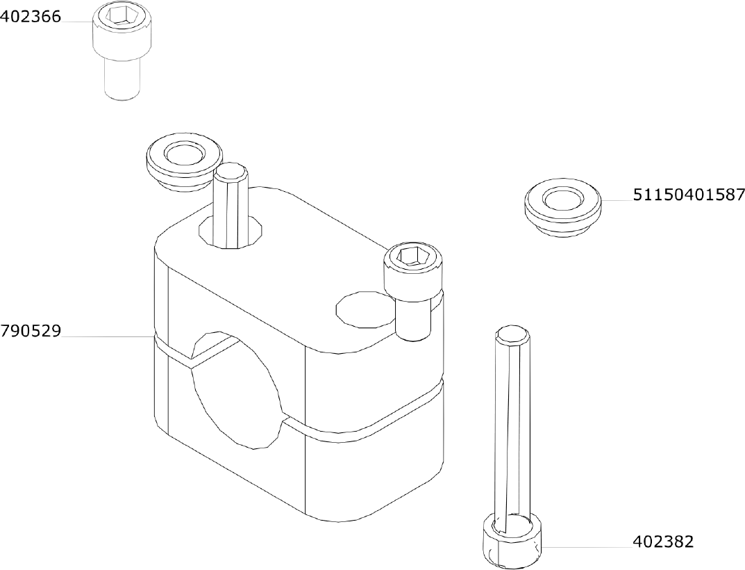 Rohrschellen-Set RAPR-322 mit Stufenbolzen für Weishaupt Wärmepumpe WWP LS Inneneinheit
