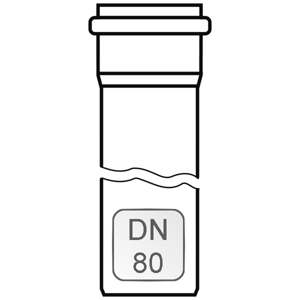 Bild von Abgasrohr PP DN 80 L=0,50 Meter