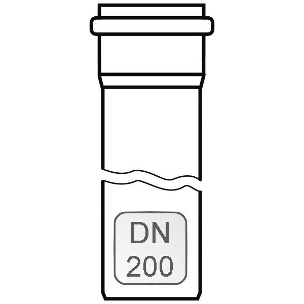 Bild von Abgasrohr PP DN 200 L=1,00 Meter