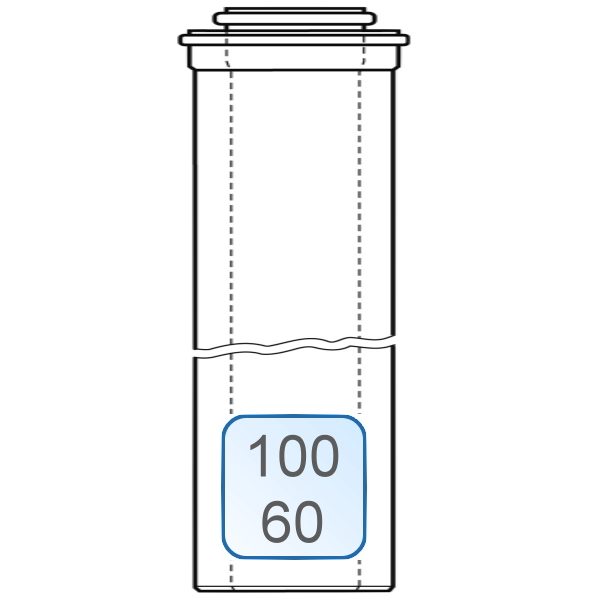 Bild von Zuluft-/Abgasrohr DN100/60 L=0,95 Meter weiss