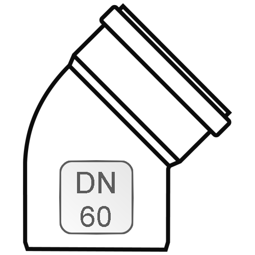 Bild von Bogen PP DN60 15 Grad