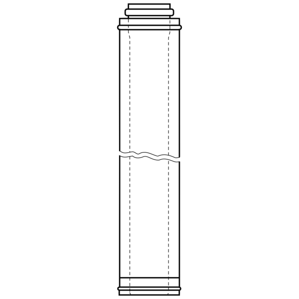 Bild für Kategorie Zuluft-/Abgasrohr INOX/PP Außenwand