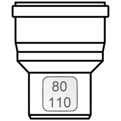 Bild von Aufweitung DN 80 >110 PP zentrisch