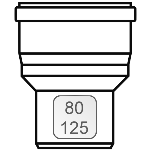 Bild von Aufweitung DN 80 >125 PP zentrisch