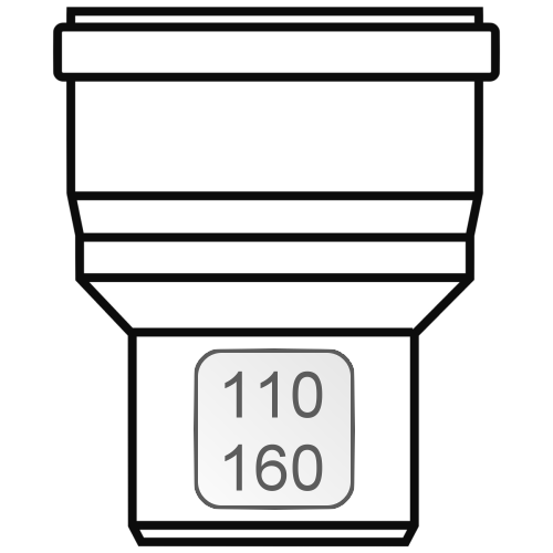 Bild von Aufweitung DN 110 >160 PP zentrisch