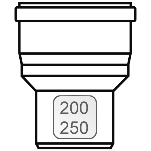 Bild von Aufweitung DN 200 >250 PP zentrisch
