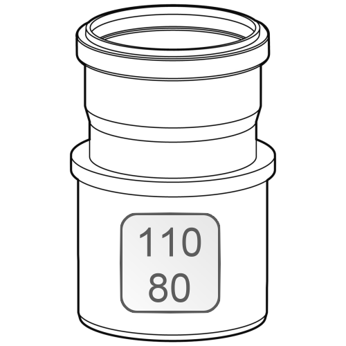 Bild von Reduktion PP zentrisch DN110 > DN80