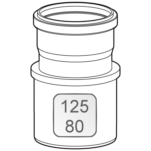 Bild von Reduktion PP zentrisch DN125 > DN80