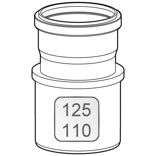 Bild von Reduktion PP zentrisch DN125 > DN110