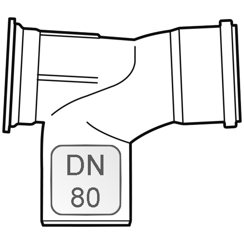 Bild von Revisionsbogen PP DN80 87°