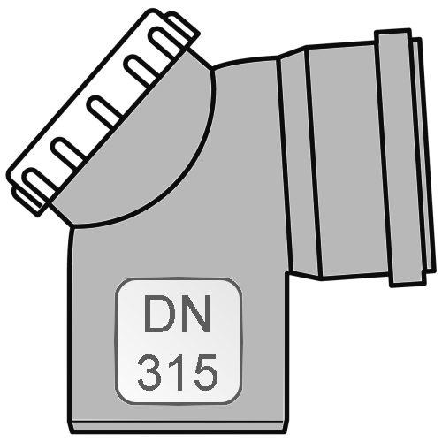 Bild von Revisionsbogen PPs DN315 87°