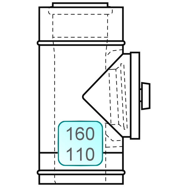 Bild von Revisionsstück INOX/PP 160/110