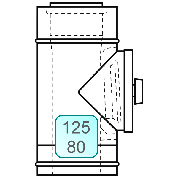 Bild von Universal Revisionsstück INOX/PP 125/80