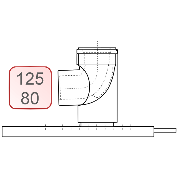 Bild von Stützbogen-Set PP/PP 125/80