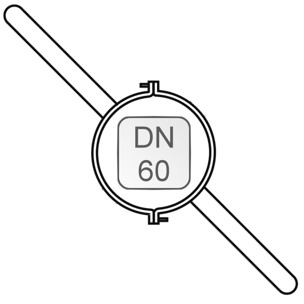 Bild von Abstandhalter PP 60 für starres Rohr