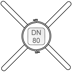 Bild von Abstandhalter PP DN80 für starres und flexibles Rohr