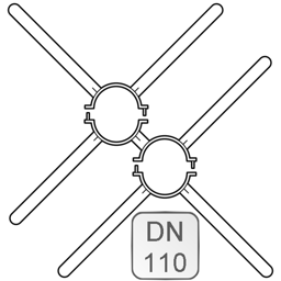 Bild von Doppelrohr-Abstandhalter-Set DN 110