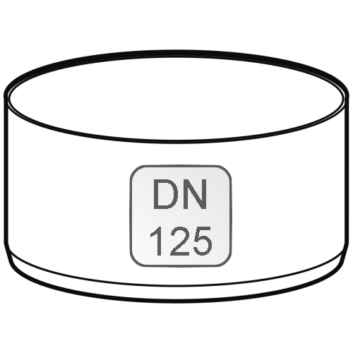 Bild von Rohr ohne Muffe DN125 PP weiß