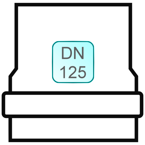 Bild von Muffenumkehr INOX DN125