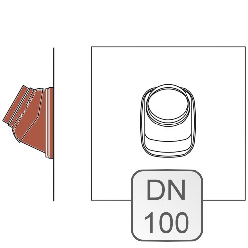 Bild von Universal-Dachziegel bleifrei rot DN100 15°-60°