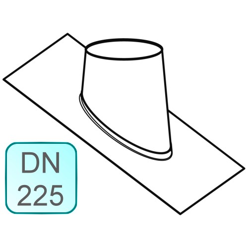 Bild von Universal-Dachziegel INOX/PB DN225 45°-55°