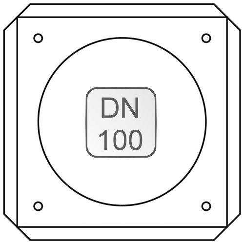 Bild von Mauerblende weiß DN100