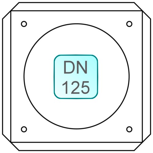 Bild von Mauerblende INOX DN125